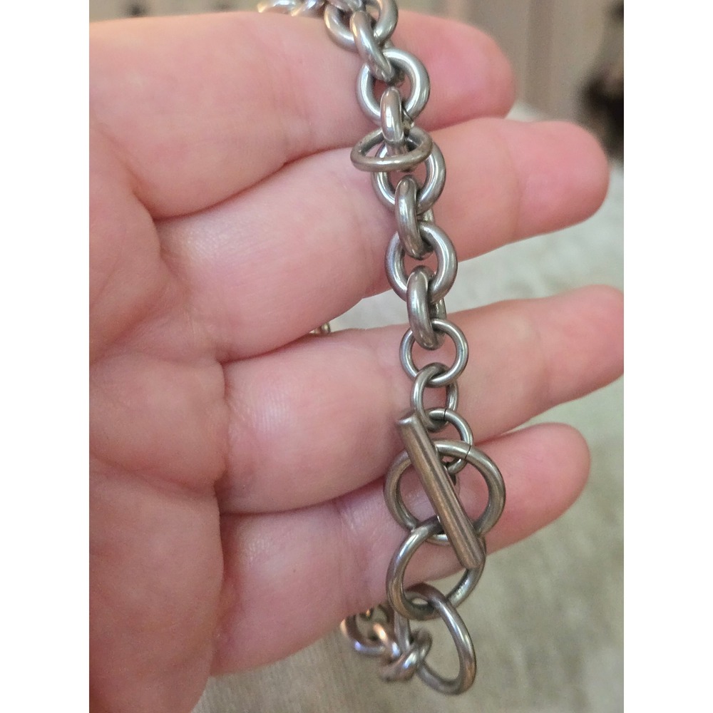 Silvertone Charm Bracelet Ready for Charms Vintage - Picture 4 of 4